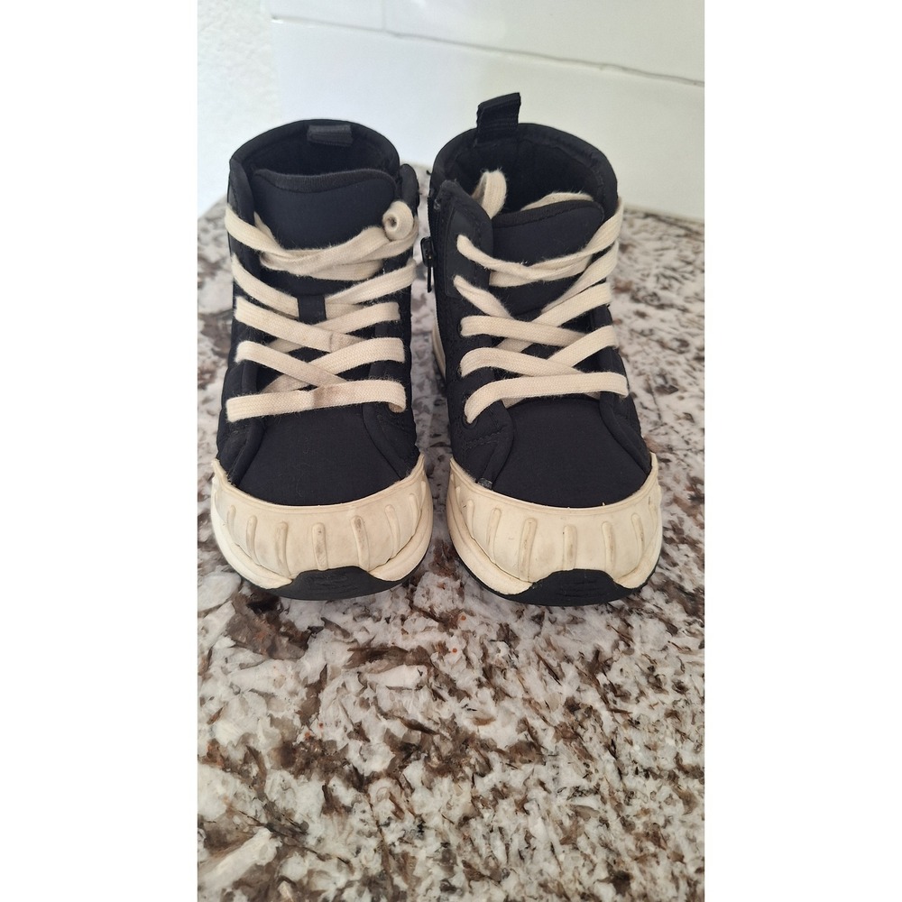 Zara kids black higt top platform ankle boots size 26 EUR /9 US